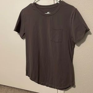 ALPHA FORWARD SCOOP TEE - gray